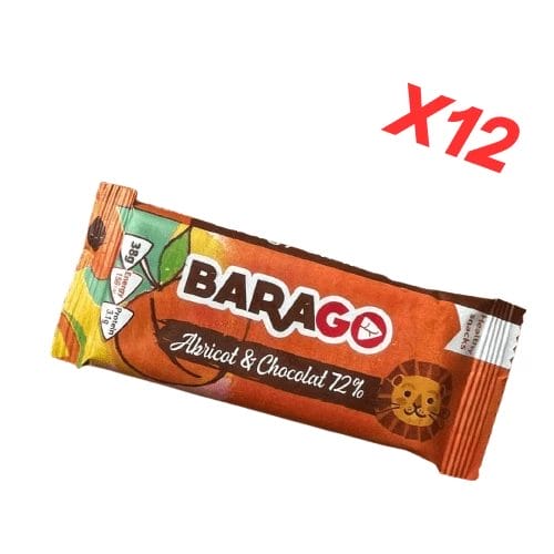 BARAGO abricot et chocolat 72% (12 barres)