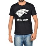 T-Shirt Noir House Stark Zoom
